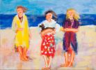 Drei Frauen im Wind, 50 x 70 cm, Eitempera auf Leinwand, 2013